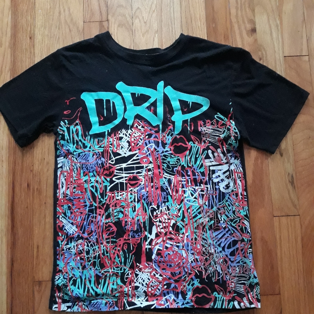 Black Graphic Kids Tee